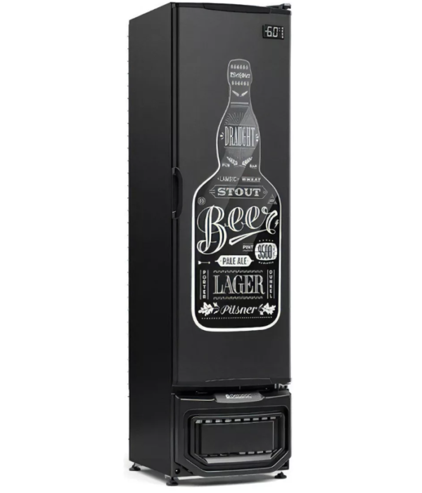 Cervejeira Gelopar Gcb-23e Porta Cega Adesivada Preta 110v