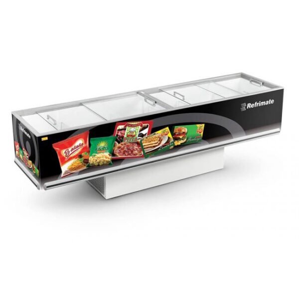 Expositor Ilha de Congelados 3,0m Vidro Reto Refrimate – EIP3000VR – 220v