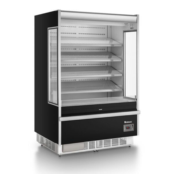 Refrigerador Expositor Vertical Aberto Topázio GSTO-1300 Preto Gelopar 127v